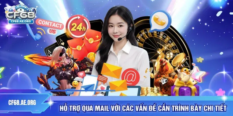 Hỗ trợ qua mail với các vấn đề cần trình bày chi tiết
